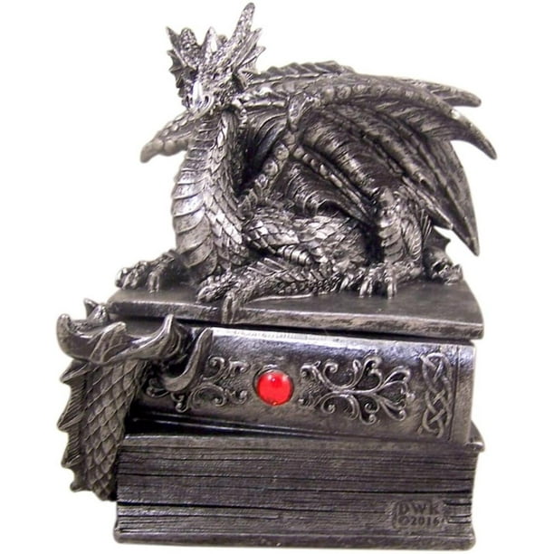 Mythical Guardian Dragon Gothic Book Keepsake Jewelry Box 8 1/4 Inch Mythical Guardian Dragon Gothic Book Keepsake Jewelry Box 8 1/4 Inch